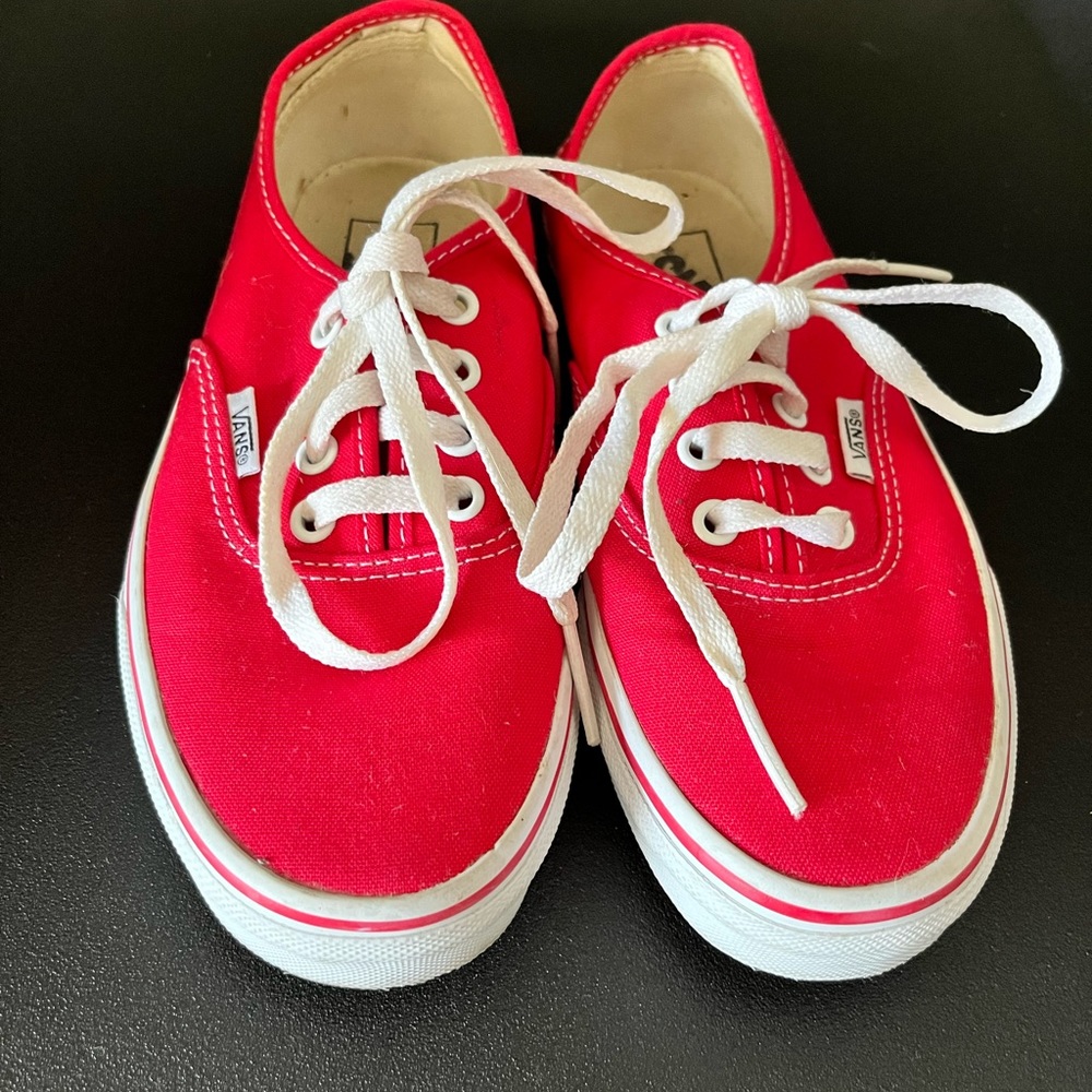 Vans Authentic in red - Size US 6.5 Women/5 Men.